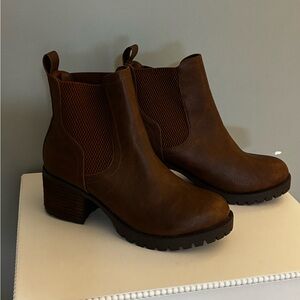 MIA Brown Ankle Boots - Size 8